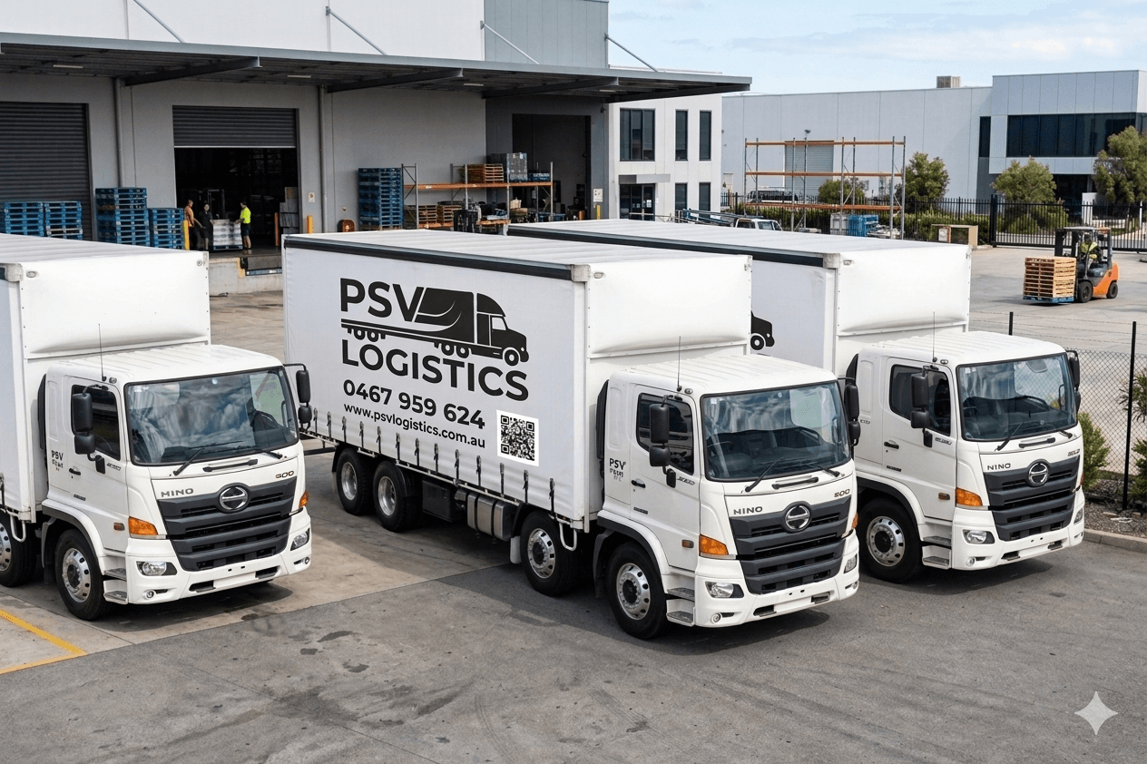 PSV Logistics team providing end-to-end transport and logistics solutions across Australia with modern fleet and warehouse facilities